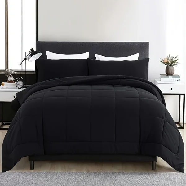 Simple Brushed Microfiber 3-Piece Duvet Cover Set