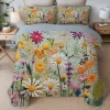 Lightweight Summer Floral Quilt Set California King