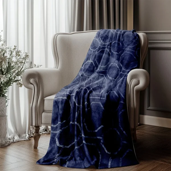 Ultra-Cozy Blue Flannel Winter Blanket - Large