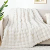 Luxury 1000GSM Heavyweight Faux Fur Throw Blanket