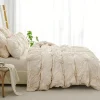 Solid Color 3 Piece Brushed Polyester Bedding Set