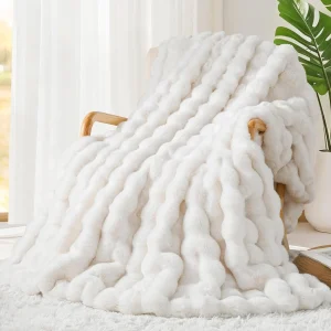 Luxury 1000GSM Heavyweight Faux Fur Throw Blanket