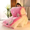 Zeby Daisy Ultra-Thick Weighted Winter Blanket Sherpa Fleece Comforter